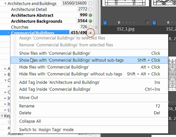Show files with a Tag without sub-tags 