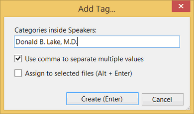 Support for commas in Tag names