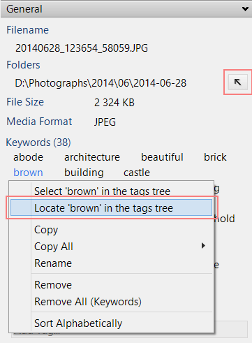 Locate Tag in Tags Tree