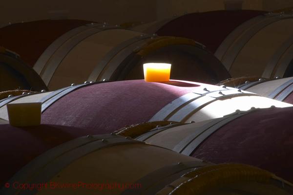 Oak barrel aging and fermentation cellar