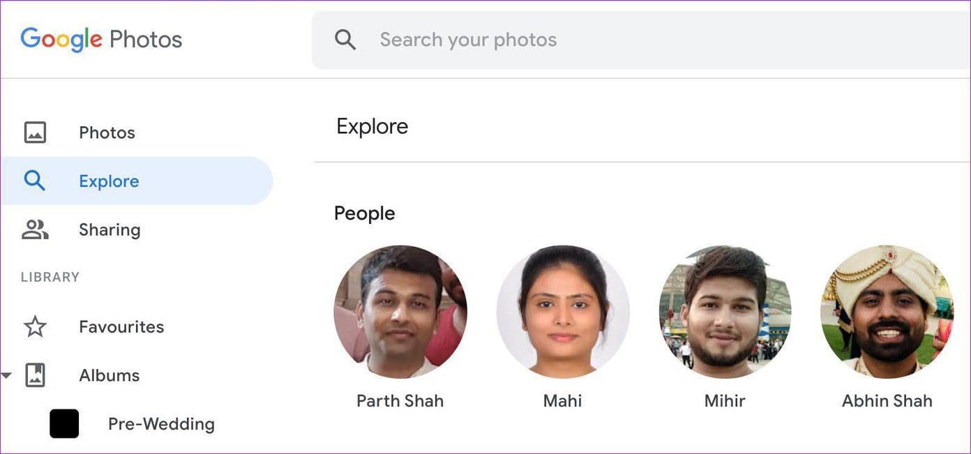 Google Photo - facial recognition