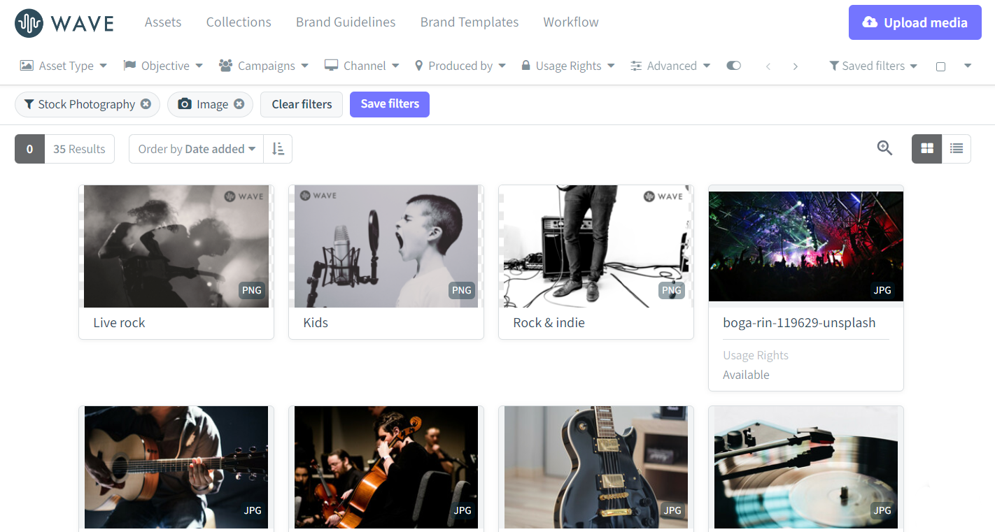 Bynder User Interface Section