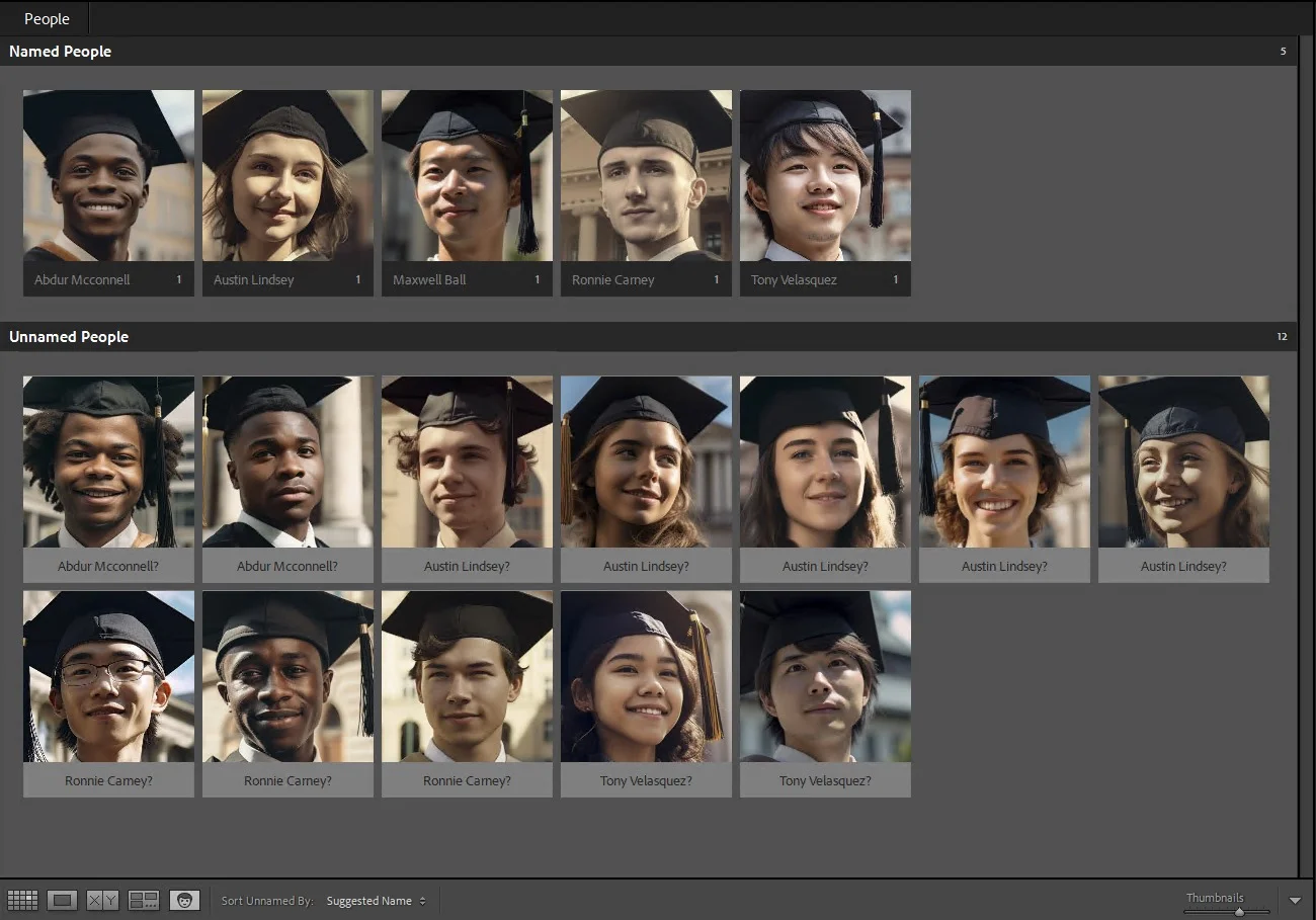 Face recognition in Lightroom