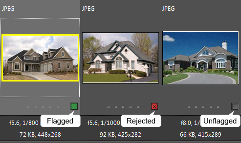 Mark images as flagged or rejected