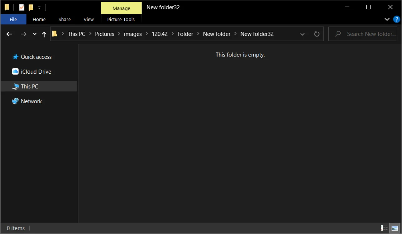 fole server empty